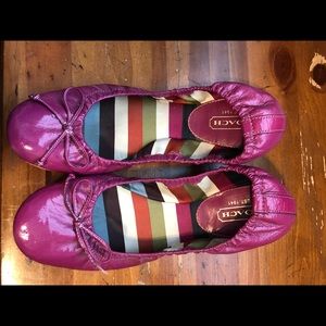 Coach flats -Magenta. Gorgeous!